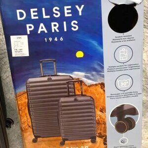 Delsey Paris 2pc Gray Travel Luggage Set. #100